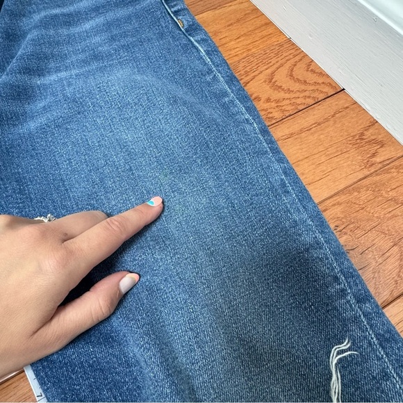 RE/DONE High-Rise Ankle Crop Jeans Dusk Destroy Size 30 - Picture 15 of 16